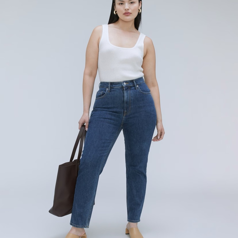 Everlane Women's Straight Leg Jeans in Deep Blue